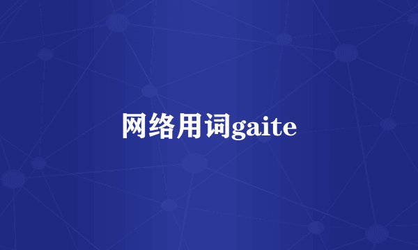 网络用词gaite