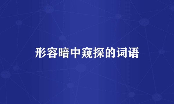 形容暗中窥探的词语