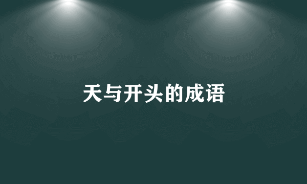 天与开头的成语