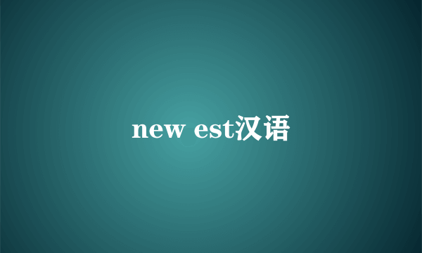 new est汉语