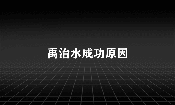 禹治水成功原因