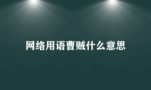 网络用语曹贼什么意思