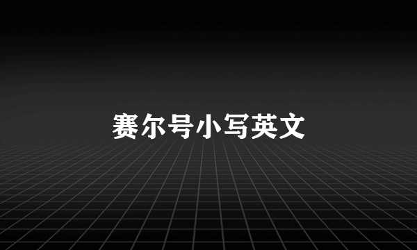 赛尔号小写英文