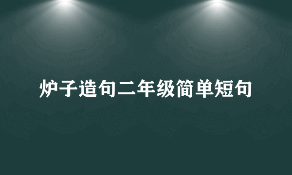 炉子造句二年级简单短句