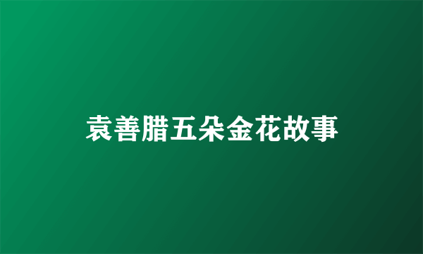 袁善腊五朵金花故事