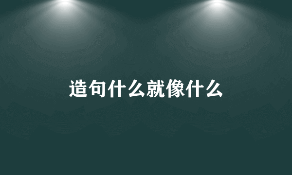 造句什么就像什么