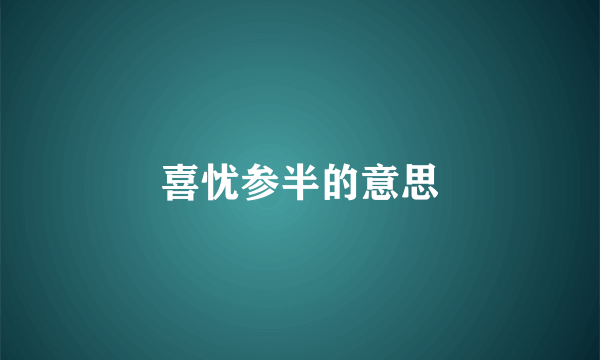 喜忧参半的意思
