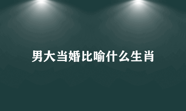男大当婚比喻什么生肖