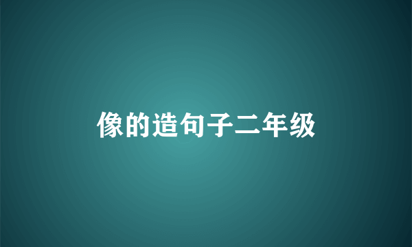 像的造句子二年级
