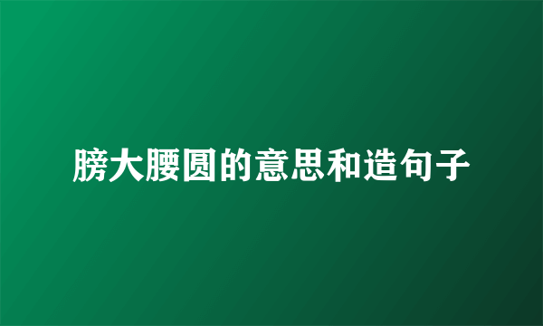 膀大腰圆的意思和造句子