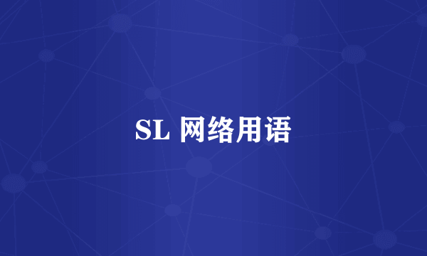 SL 网络用语