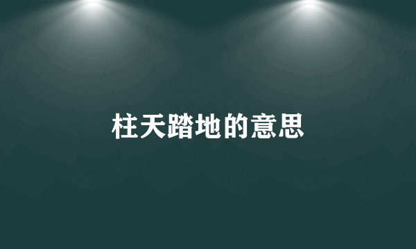 柱天踏地的意思