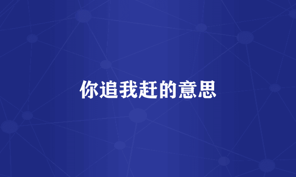 你追我赶的意思