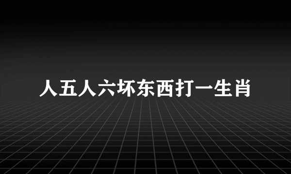 人五人六坏东西打一生肖