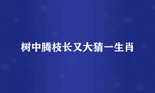 树中腾枝长又大猜一生肖