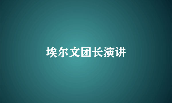 埃尔文团长演讲