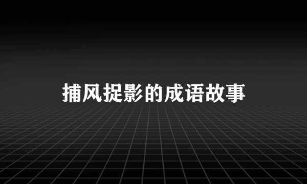 捕风捉影的成语故事