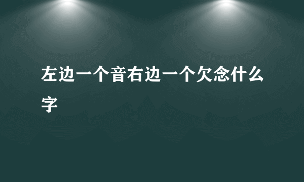 左边一个音右边一个欠念什么字