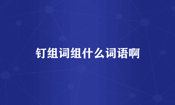 钉组词组什么词语啊
