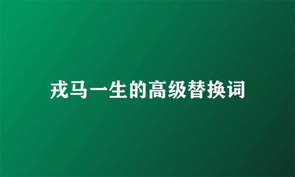 戎马一生的高级替换词