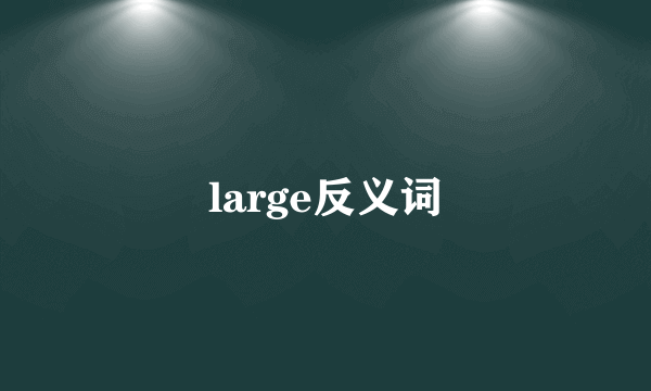 large反义词