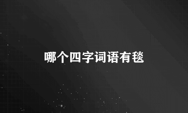 哪个四字词语有毯