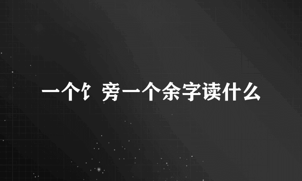 一个饣旁一个余字读什么