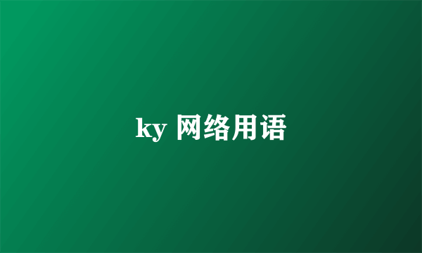 ky 网络用语
