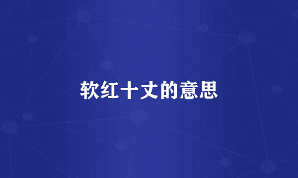 软红十丈的意思