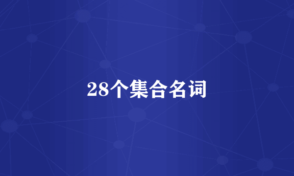 28个集合名词