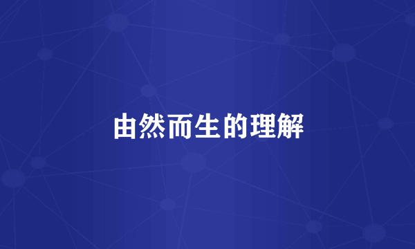 由然而生的理解