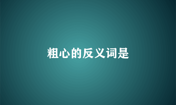 粗心的反义词是