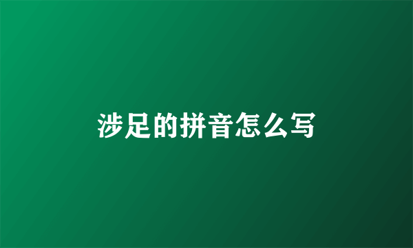 涉足的拼音怎么写