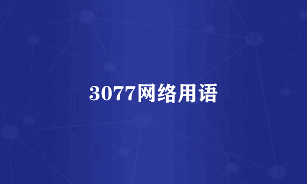 3077网络用语