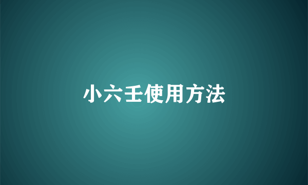 小六壬使用方法