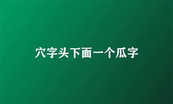 穴字头下面一个瓜字