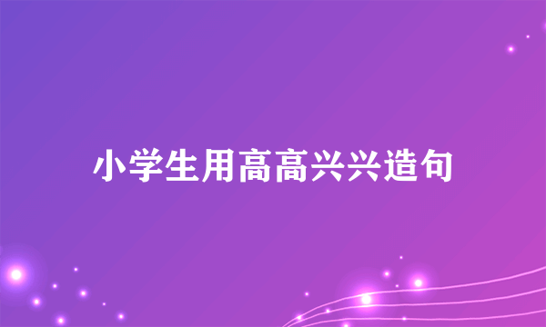 小学生用高高兴兴造句