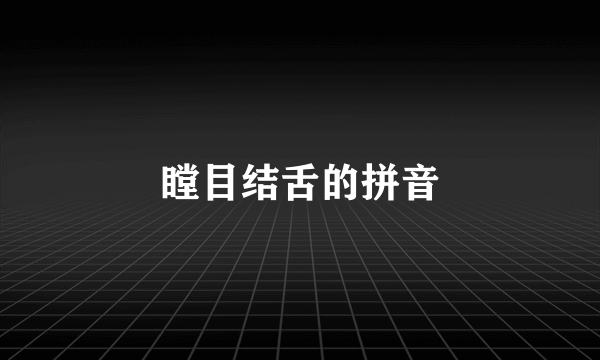 瞠目结舌的拼音