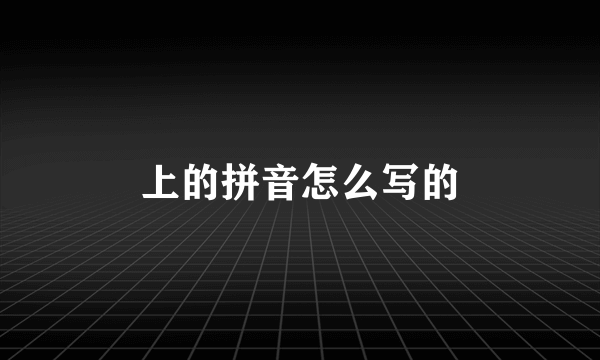 上的拼音怎么写的