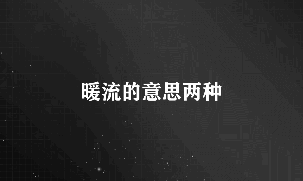 暖流的意思两种