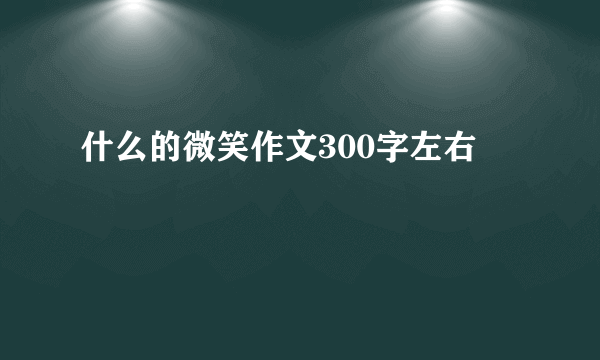 什么的微笑作文300字左右