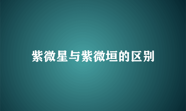 紫微星与紫微垣的区别