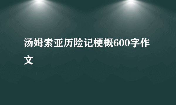 汤姆索亚历险记梗概600字作文