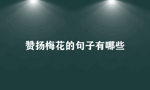 赞扬梅花的句子有哪些