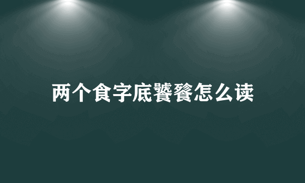 两个食字底饕餮怎么读