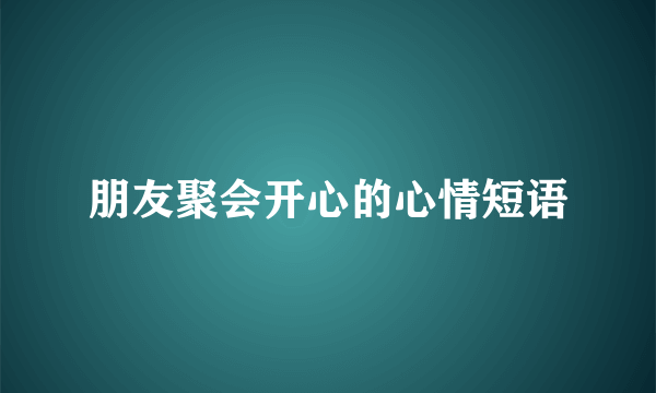 朋友聚会开心的心情短语
