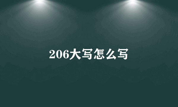206大写怎么写