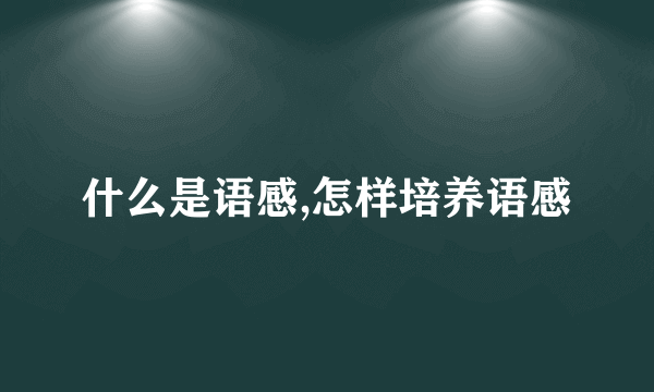什么是语感,怎样培养语感