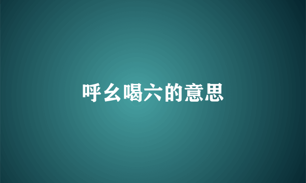 呼幺喝六的意思