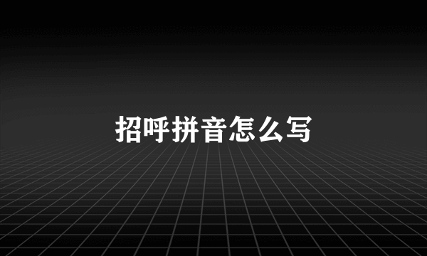 招呼拼音怎么写